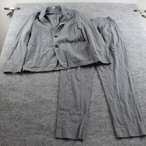 Officine Generale Paris Suit Set Men 50 Gray Cotton Blazer Trouser Work Business